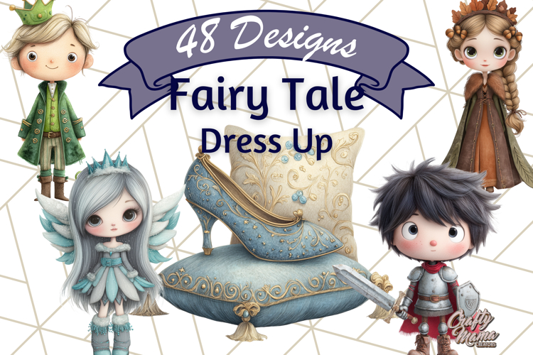 Fairy Tale Clipart 48 PNG Magical Dress-Up Characters