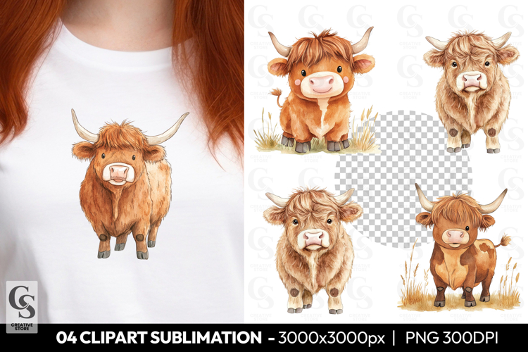 Highland Cow Png Image 3
