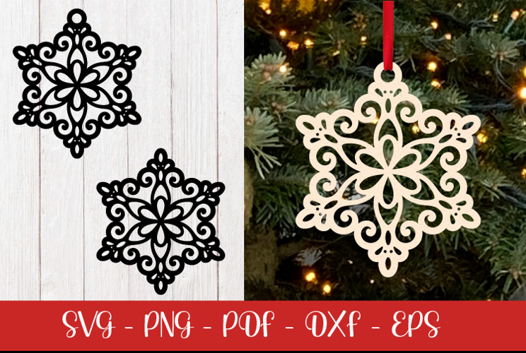 Snowflake laser SVG PNG| Christmas Snowflakes ornament