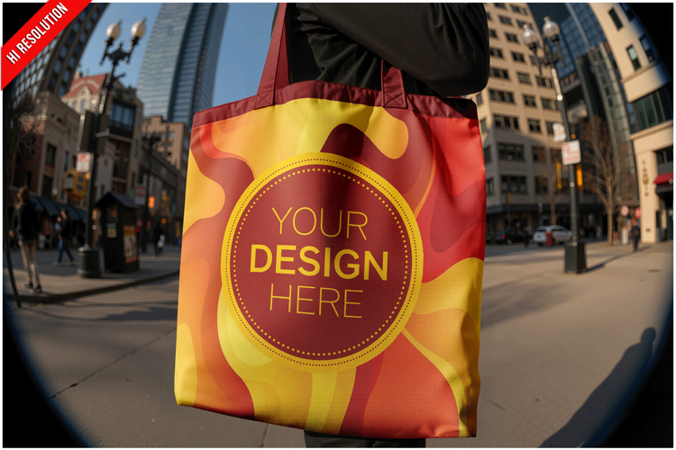 Tote Bag Hanging On Shoulder