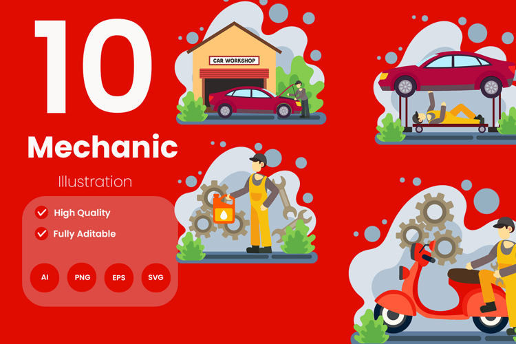 Mechanic Illustration Pack