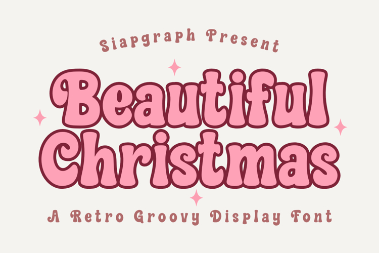 Beautiful Christmas - Retro Groovy Font