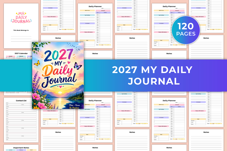 2027 My Daily Journal | Daily Planner, Productivity