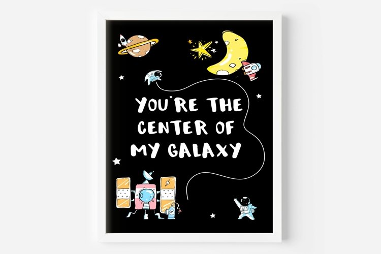 Galaxy Wall Art, Astronaut Wall Art, Space Wall Art
