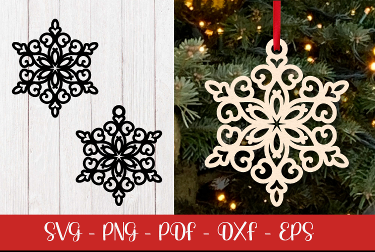 Snowflake laser SVG PNG| Christmas Snowflakes ornament
