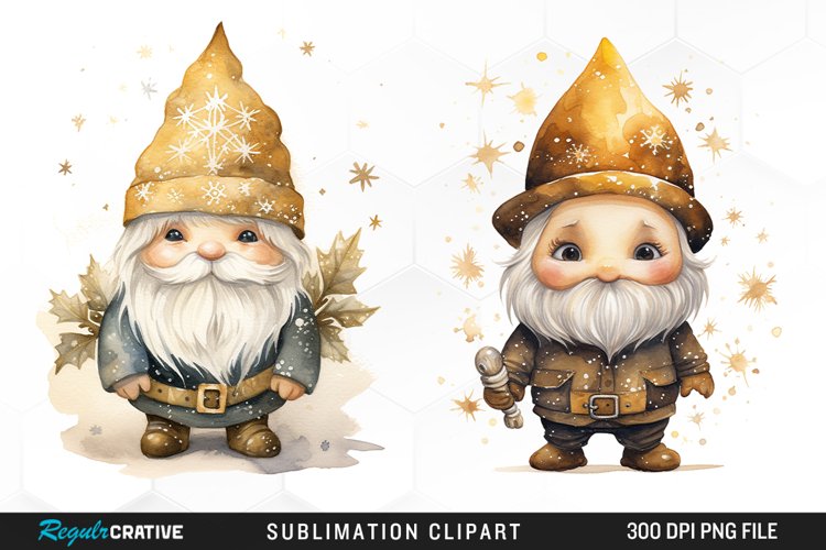 Gold Snowflake Gnome Artwork example image 1