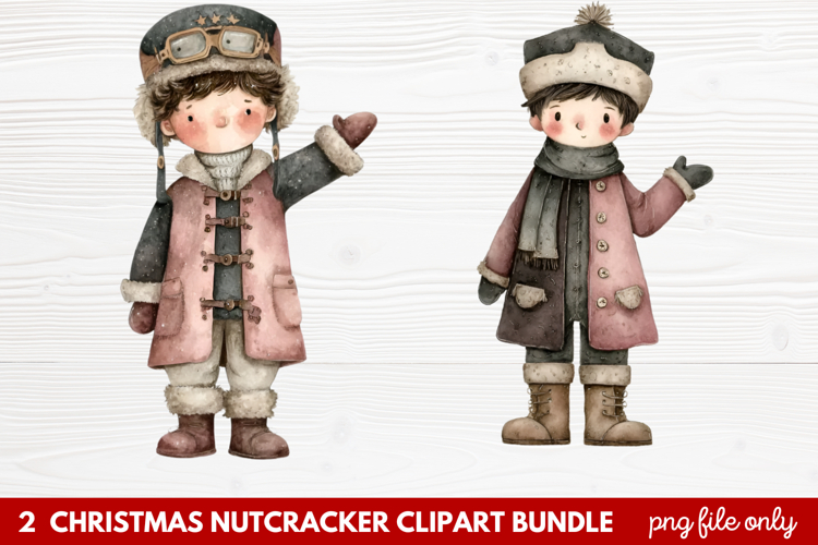 2 Christmas Nutcracker Clipart | Festive Holiday Nutcracker