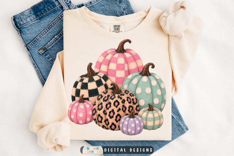 Pumpkin PNG | Preppy Plaid Fall PNG | Fall Coquette PNG example image 1