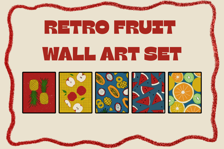 5 Colorful Fruit Wall Arts Printable