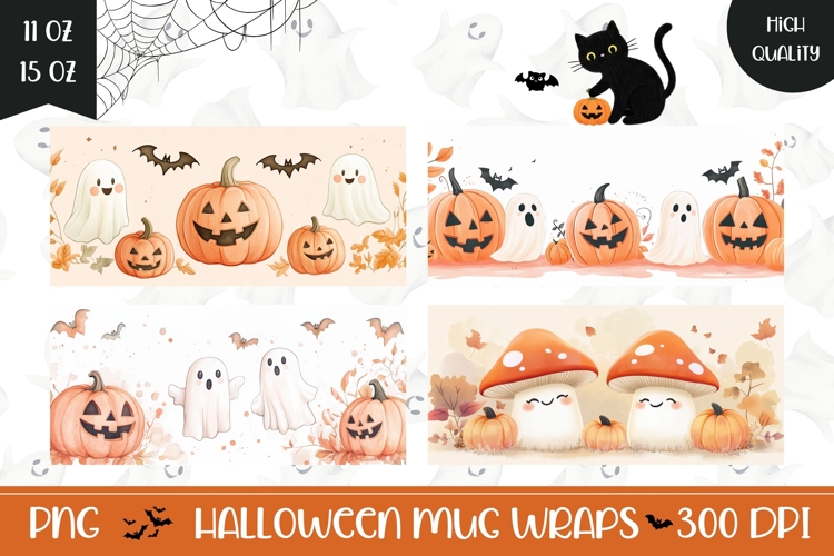 Watercolor Halloween Mushrooms Mug, Funny Halloween Mug