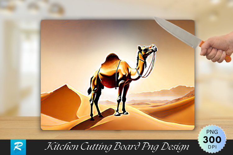 Camel Background Cutting Board sublimation Design