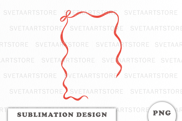 Red Bow Doodle Frame png