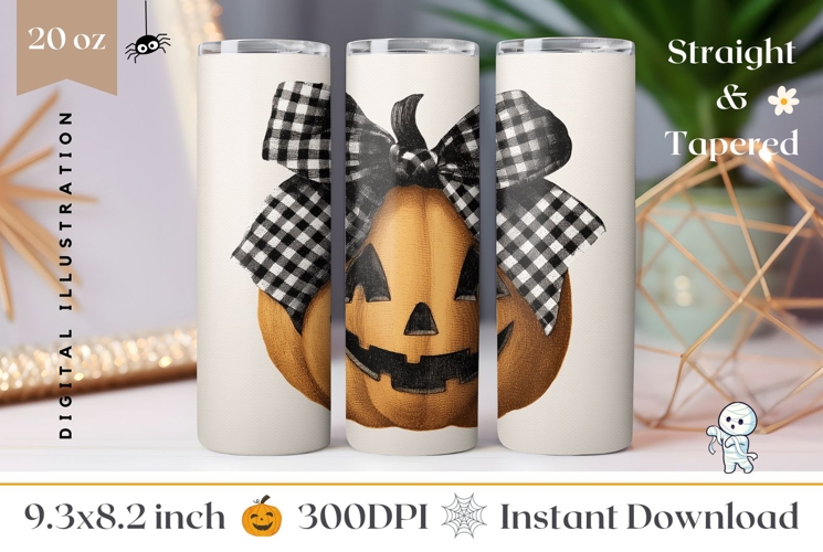 Cartoon Halloween Pumpkin Tumbler, Spooky Pumpkin PNG