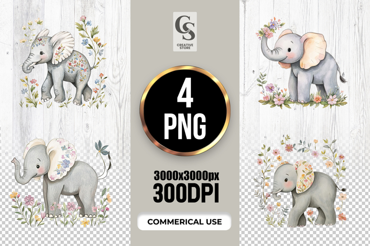 Baby Elephant Clipart Image 5