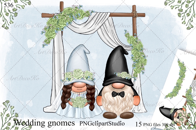 Wedding Gnome Clipart