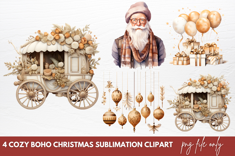 Boho Christmas Clipart Image 8