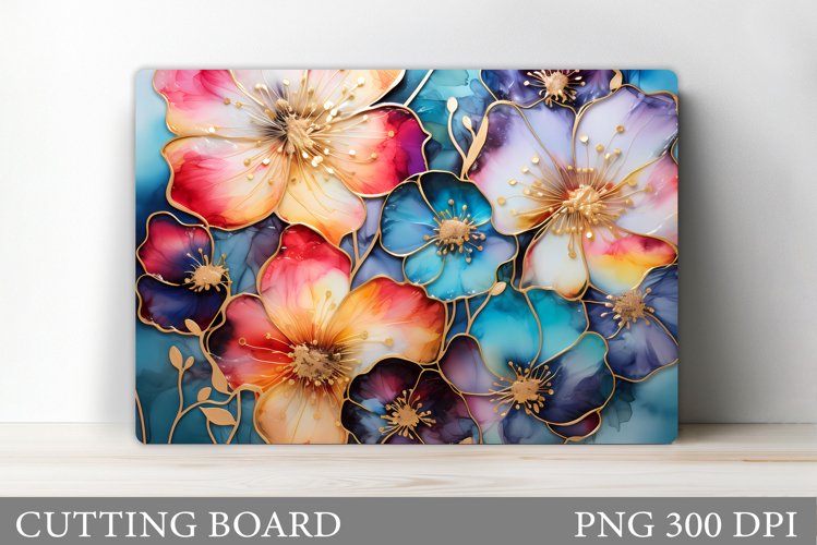 Flowers Cutting Board. Floral Cutting Board Design