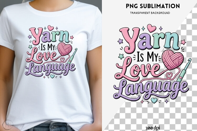 Crochet phrases png design for T-shirts example image 1