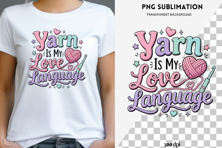 Crochet phrases png design for T-shirts