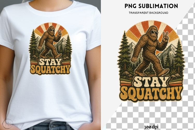 Big foot png design for T-shirts