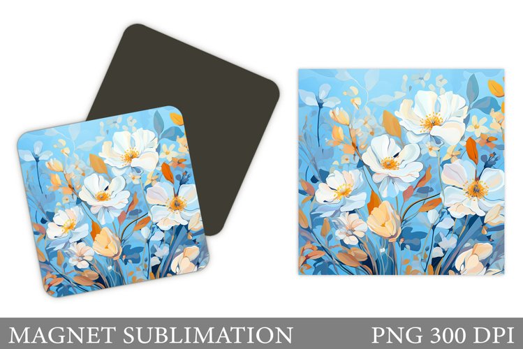 Flowers Magnet Design. Flowers Magnet Sublimation
