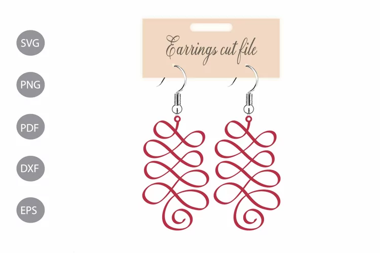 Earrings SVG Template Design