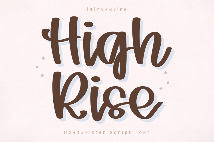 High Rise - Handwritten Script Font