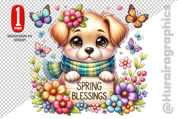 Cute Dog Clipart - PNG File