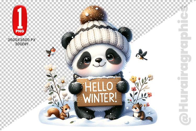 Hellow Winter Clipart - PNG File