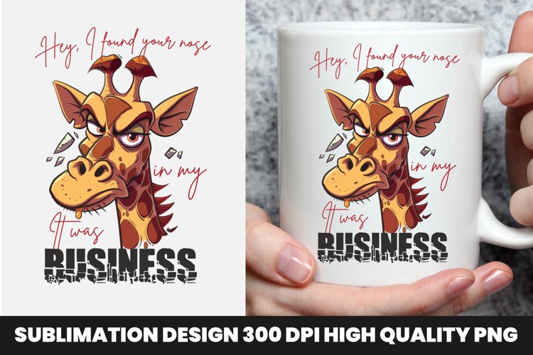 Giraffe Sarcastic mug Design example image 1
