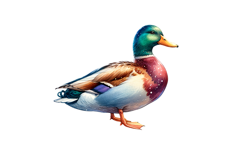 Cute Duck Clipart - PNG File