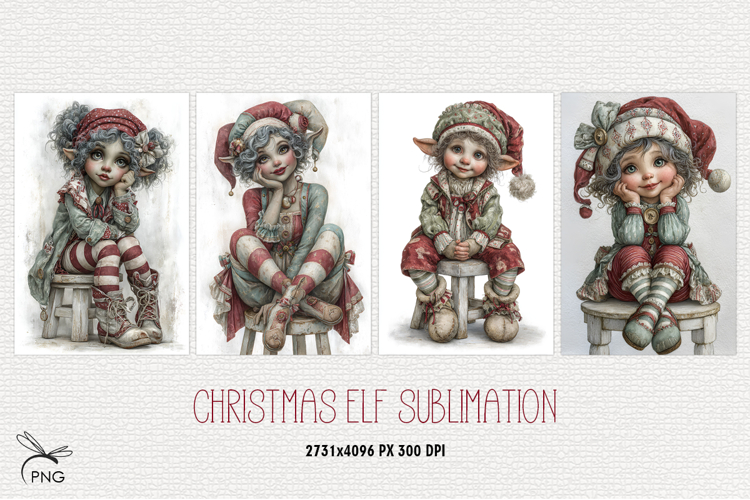 Christmas Elf Sublimation - 4 Variations