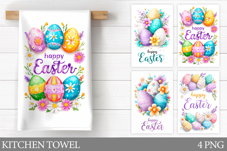 Easter Kitchen Towel Design. Easter Egg Kitchen Towel