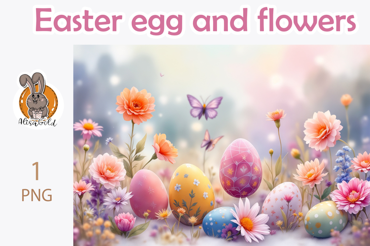 Easter eggs, flower, pattern