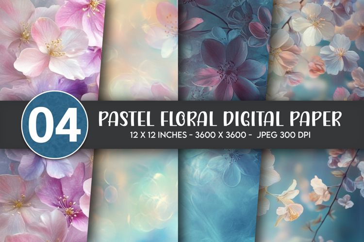 Pastel Floral Digital Paper