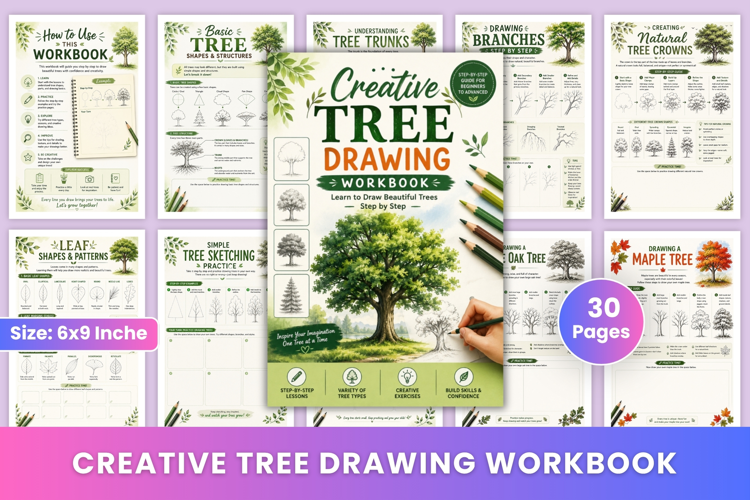 Creative Tree Drawing Workbook