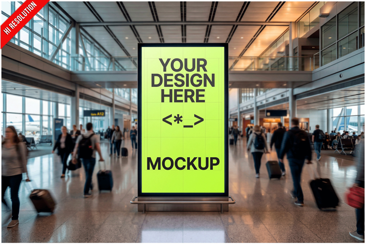 Vertical Billboard Airport Interior