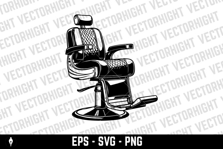Vintage barber chair vector illustration. Perfect for barber