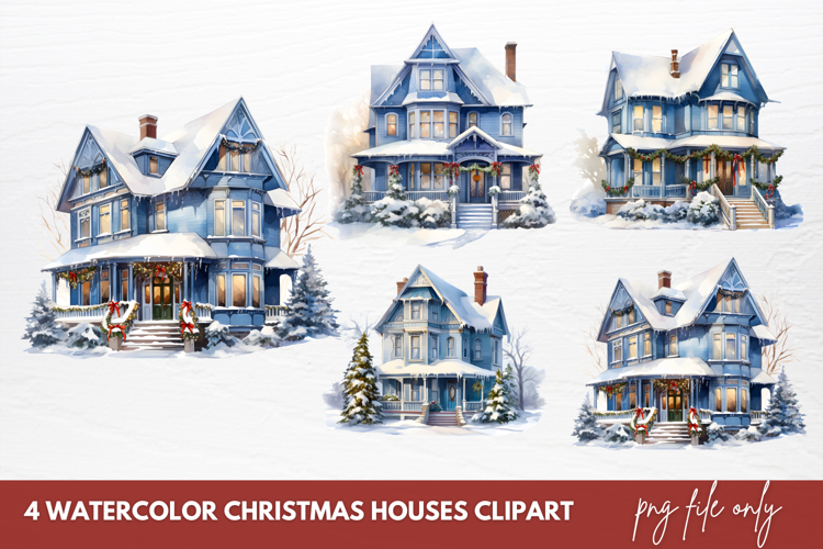 Christmas Watercolor Clipart Image 7