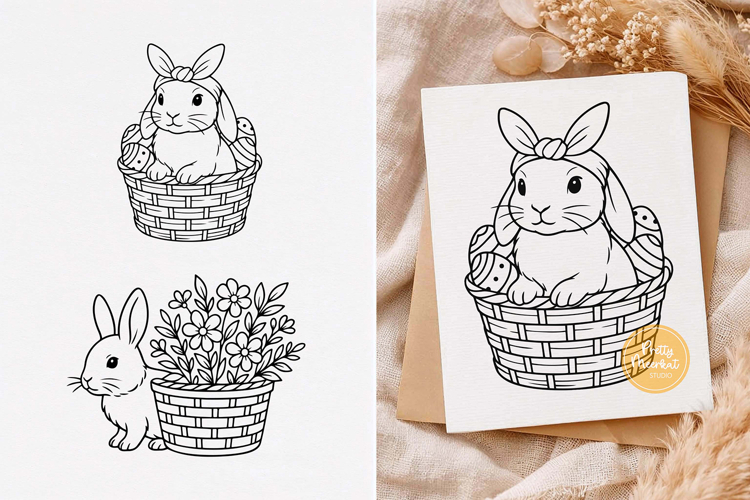 Easter Bunny svg, Easter Basket svg, Easter svg, Spring svg