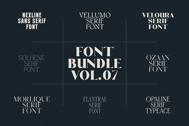 Font Bundle Vol.07 - 8 Premium Fonts