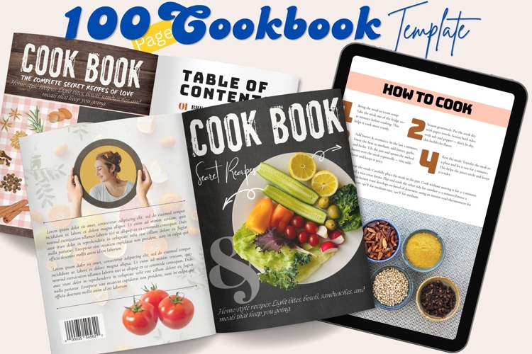 Editable Canva Cookbook Template example image 1