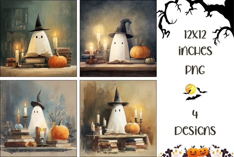 Halloween Backgrounds, Halloween Ghost Digital Papers PNG