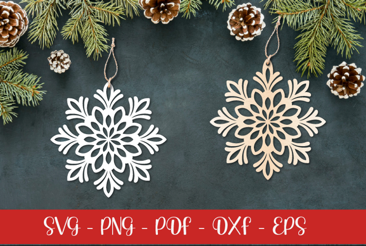 Snowflake laser SVG PNG| Christmas Snowflakes ornament