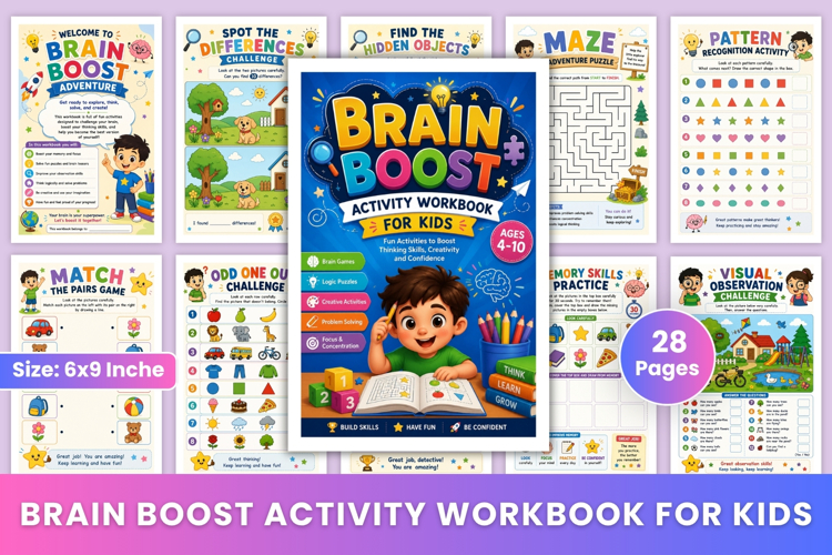 Brain Boost Activity Workbook for Kids