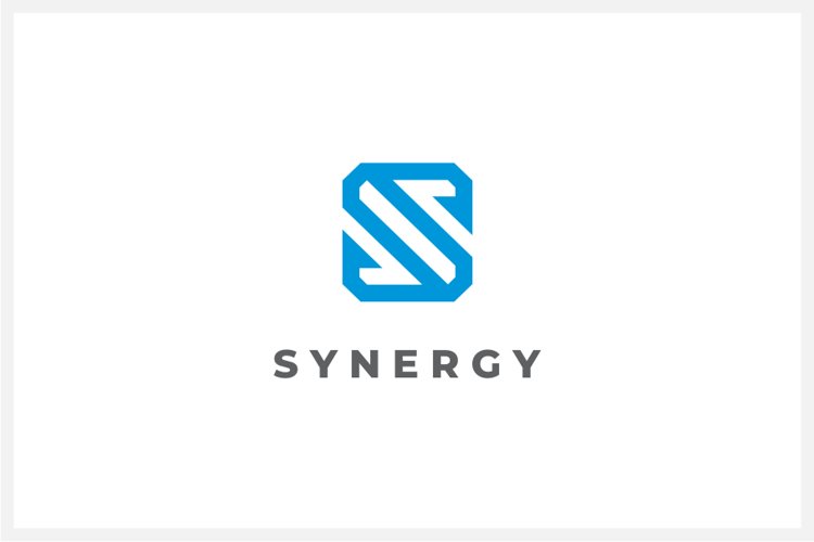 Synergy Letter S logo design vector template