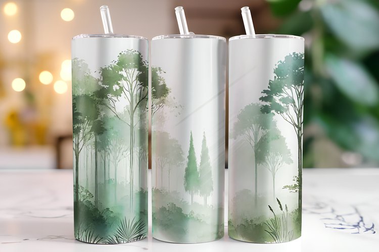 Forest Tumbler Wrap | Sublimation | Tumblers example image 1