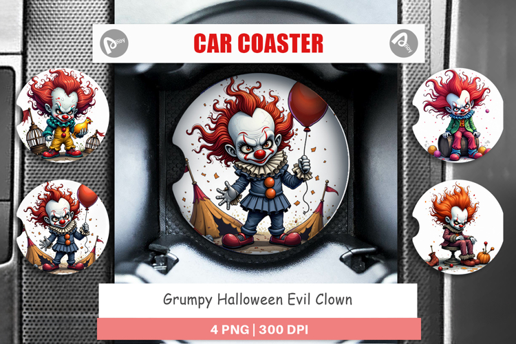 Car Coaster Grumpy Clown