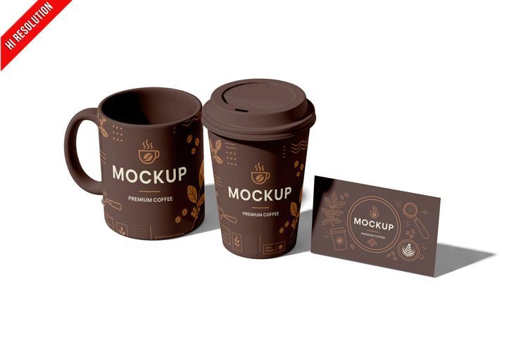 Mug Cup Card Brand Coffee