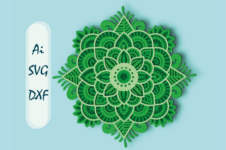 Mandala 3D Multilayer SVG/ 3D mandala/ Mandala paper cut
